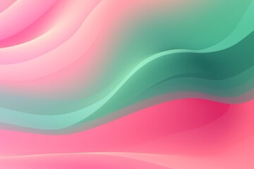 Wall Mural - Pink to Green abstract fluid gradient design, curved wave in motion background for banner, wallpaper, poster, template, flier and cover