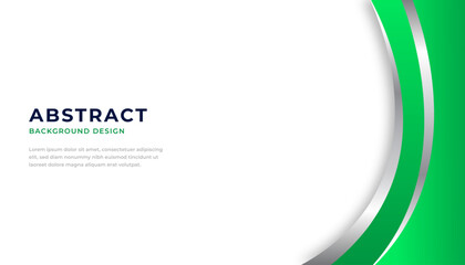 Wall Mural - abstract background with elegant green curve shape. vector illustration