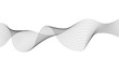 Wavy digital futuristic technology curve ocean lines on transparent background. Vector illustration.