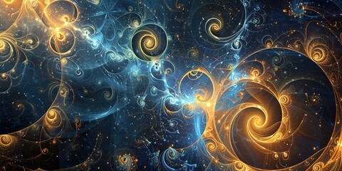 Wall Mural - illustration of space portal, sci-fi, galaxies, space, background, wallpaper.