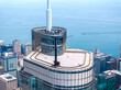 Drone view of the city of Chicago 