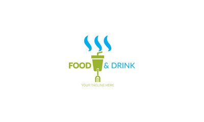 Wall Mural - Creative modern Food and Drink Logo Template Design