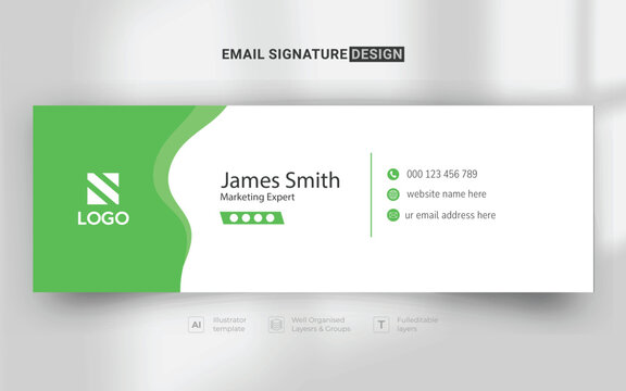 abstract clean corporate business email signature with very attractive and elegant simple  shapes and vibe,, email footer design vector