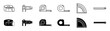 © Rick Cranches - Measure tape measure vector icon. Measure your meter tape collection. Set of icons of measuring instruments Design of a measuring tape. EPS 10