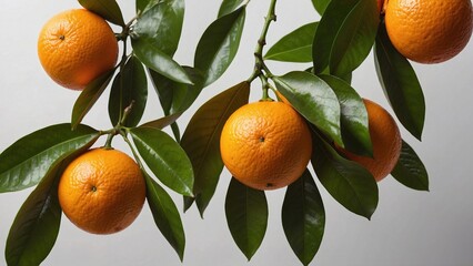 Wall Mural - oranges on tree