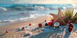 © Damen - Tropical Christmas with Red Ornaments on Beach