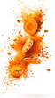 Dynamic Explosion of Turmeric Powder with Fresh Root and Slice