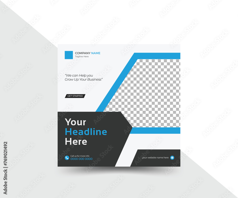 Editable Square Corporate business social media post template layout ...