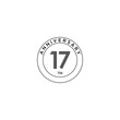 17 th anniversary icon logo design