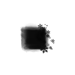 Wall Mural - Artistic black winter mask. Basis element for design on white background universal use