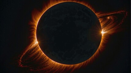 Wall Mural - The sun is seen in this image taken during a total solar eclipse. Generative AI.