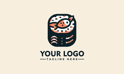 Poster - Sushi Vector Logo Design - Artistic Japanese Cuisine Emblem for Restaurants and More