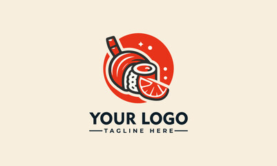 Poster - Sushi Vector Logo Design - Artistic Japanese Cuisine Emblem for Restaurants and More