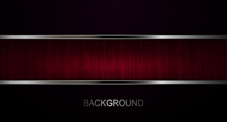 Wall Mural - Design in a dark shade with a horizontal frame with a metal border.