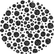 Dot texture. Texture on grunge style. Halftone ink drawing. Vector illustration isolated on white background.