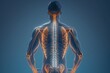 a 3d rendering of a man s skeleton and muscles. Generative AI