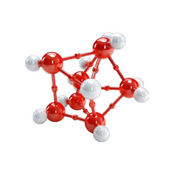 3D Molecule on white background. Molecule white 3d on white background