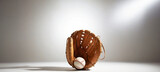 Fototapeta  - illustrazione con guantone in cuoio e palla da baseball