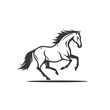 Horse logo design, modern and flat. Vector Illustration