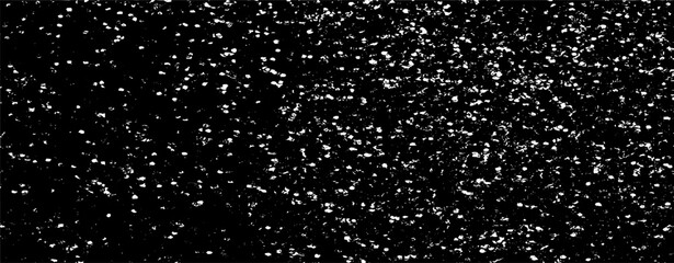 Wall Mural - Snow, stars, twinkling lights, rain drops on black background. Abstract vector noise. Small particles of debris and dust. Distressed uneven grunge texture overlay.