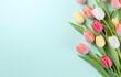 © Oleksiy - colorful tulip flowers bouquet on light graan background for gre