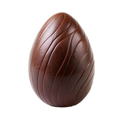 Wall Mural - Chocolate Easter egg isolated on transparent background.