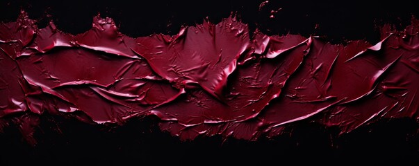 Wall Mural - torn maroon papper on a black background with copy space for photo or blank text pattern