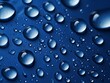 water droplets on all indigo matte background with copy space and blank pattern for text or photo backgrdrop
