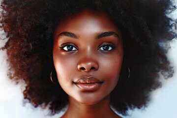 Portrait of african american woman with clean healthy skin