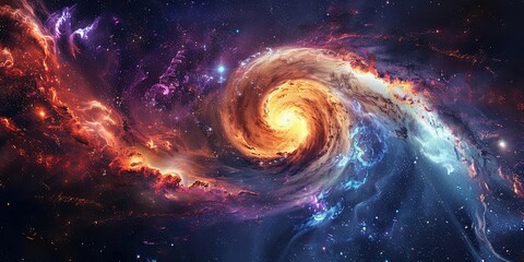Wall Mural - space, universe, galaxies, starry sky landscape, symbol, infinity, background, wallpaper.