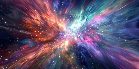 Wall Mural - space, universe, galaxies, starry sky landscape, symbol, infinity, background, wallpaper.