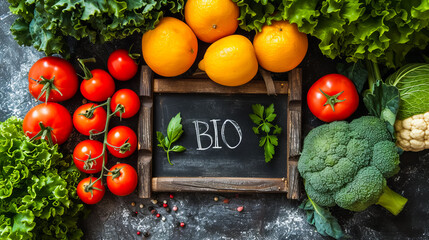 Wall Mural - Bio Vegetables Background