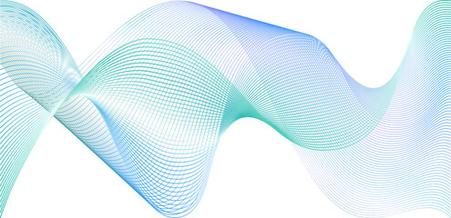 Line wave flow. Abstract blue green purple 3d ribbon. Linear mesh wireframe design. Eco overlay lattice infinity pattern vector background. Neural tech light data network.