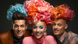 © EwaStudio - Crazy Hair Clan.  Quirky Hairstyle Ensemble..