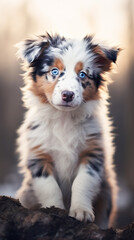 Wall Mural -  Beautiful puppy. Happy dog