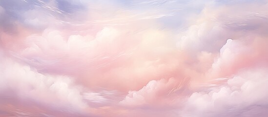 Wall Mural - the natural landscape depicted appears like a painting of pink cumulus clouds against the magenta af