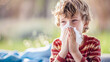 child suffers from pollen and grass allergy
