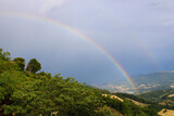 Fototapeta Tęcza - Double rainbow in the hills of Urbino - doppio arcobaleno nelle colline di Urbino