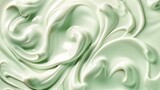 Fototapeta  - mint white chocolate or mint cream swirl texture smear smooth delicious backgrounds.