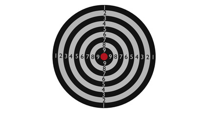 Wall Mural - Dartboard for darts game isolated on transparent and white background. Darts concept. 3D render