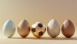 diffferent sport balls as easter egg easter concept with sport theme 3d illustration