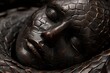 Close-up of a dragon sculpture