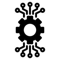Digital technology gear icon 
