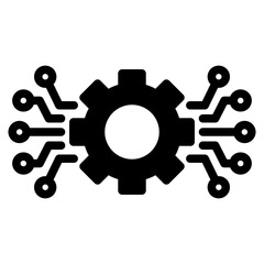 Digital technology gear icon 
