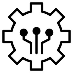 Digital technology gear icon 