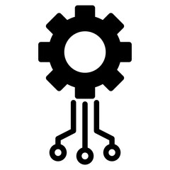 Digital technology gear icon 