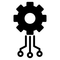Digital technology gear icon 