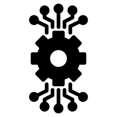 Digital technology gear icon 