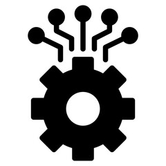 Digital technology gear icon 