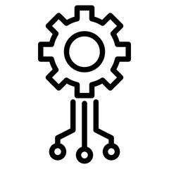 Digital technology gear icon 
